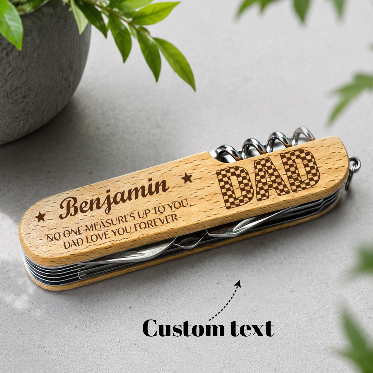 Customizable 9-in-1 Multi-Purpose Key Ring Tool