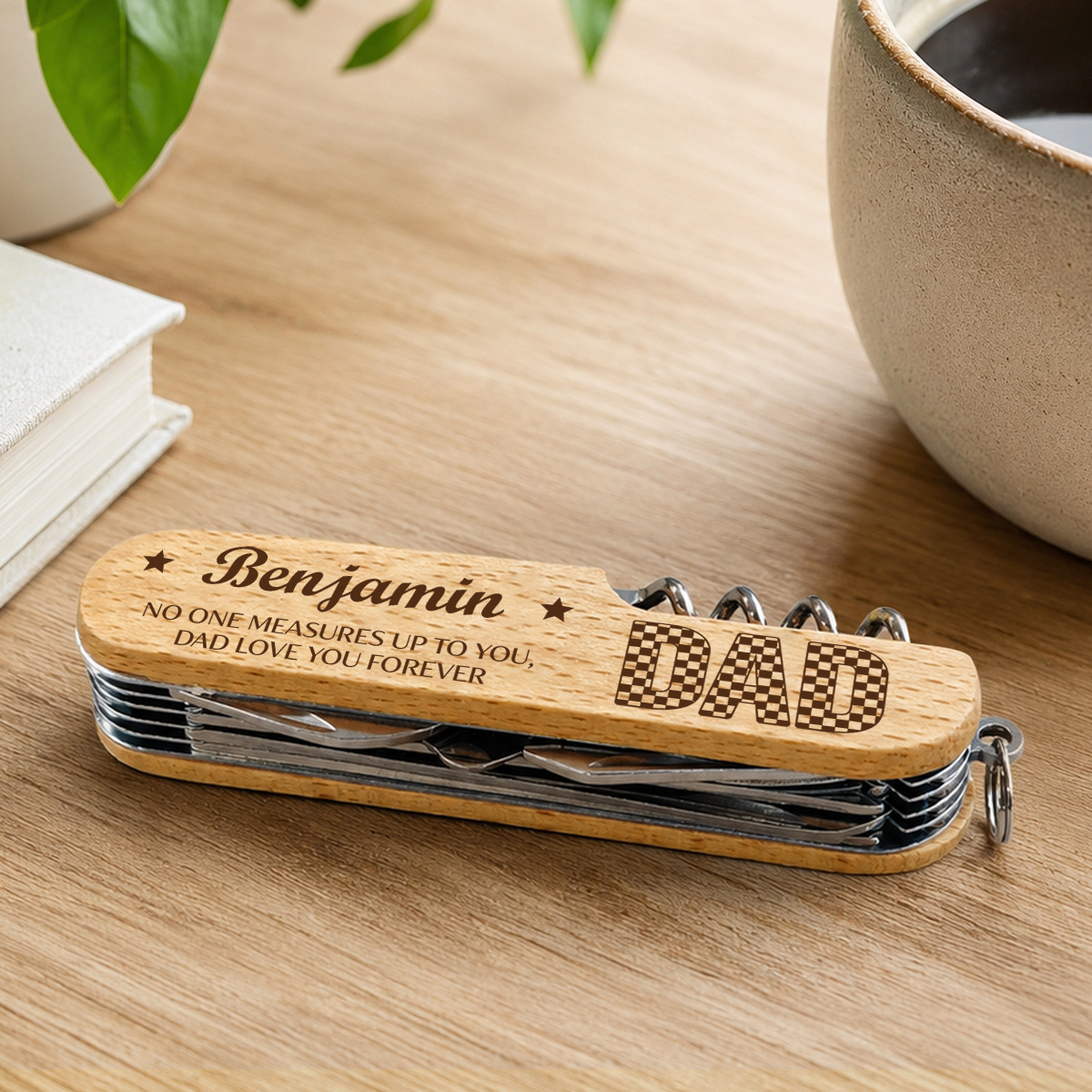 Customizable 9-in-1 Multi-Purpose Key Ring Tool