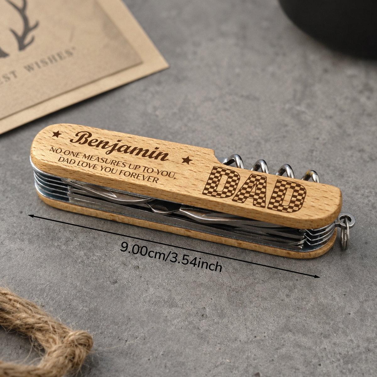 Customizable 9-in-1 Multi-Purpose Key Ring Tool
