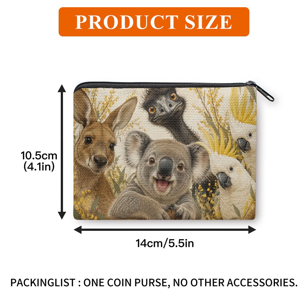 TEMU Coin Purse 1pc, Animals Are Cute And Print Coin Purse, Affordable Compact Zipper Pouch For , Ideal For Holding , Cash, Credit Cards, Keys,