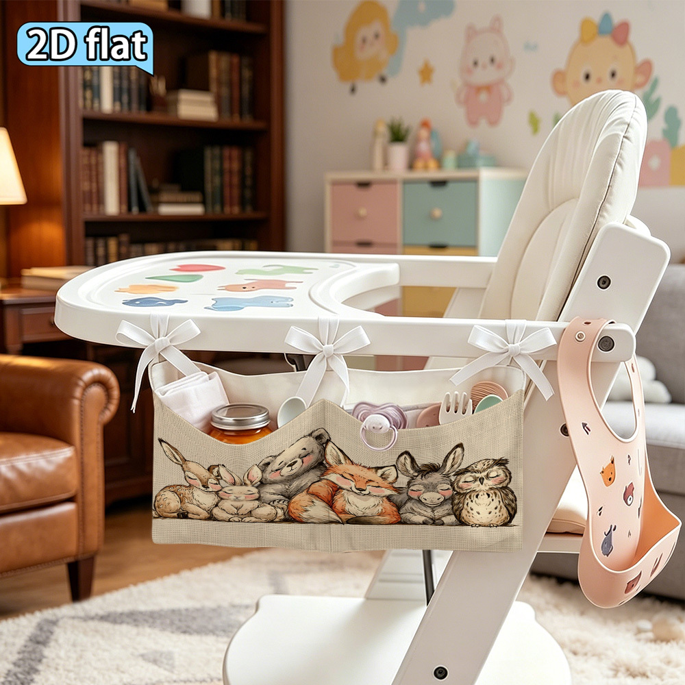 Cute Sleeping Woodland Animals Hanging Diaper Organizer