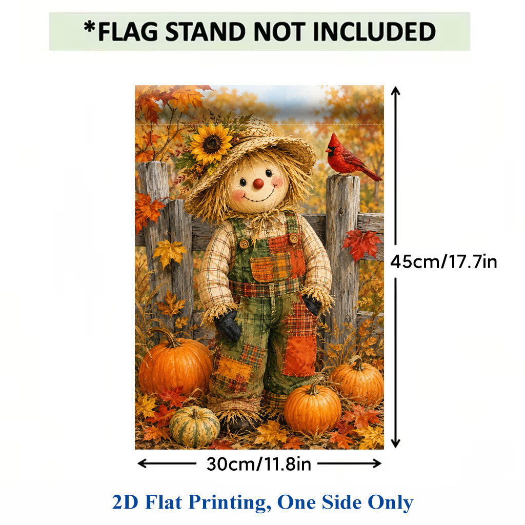 TEMU 2d Flat - 2d Flat Printing Garden Flag 1pc, With Polyester Garden Flag, Single-sided Printing, Outdoor Holiday Decor For Home And Yard, 11.8 X