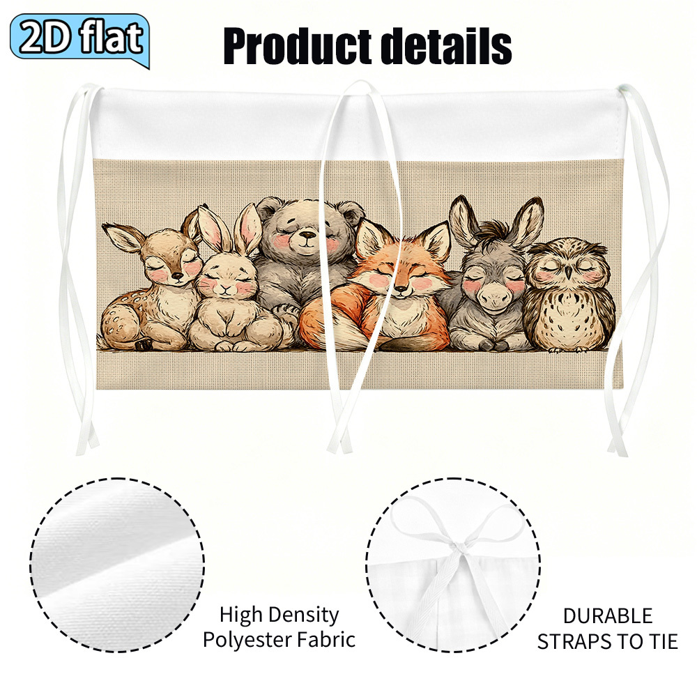 Cute Sleeping Woodland Animals Hanging Diaper Organizer