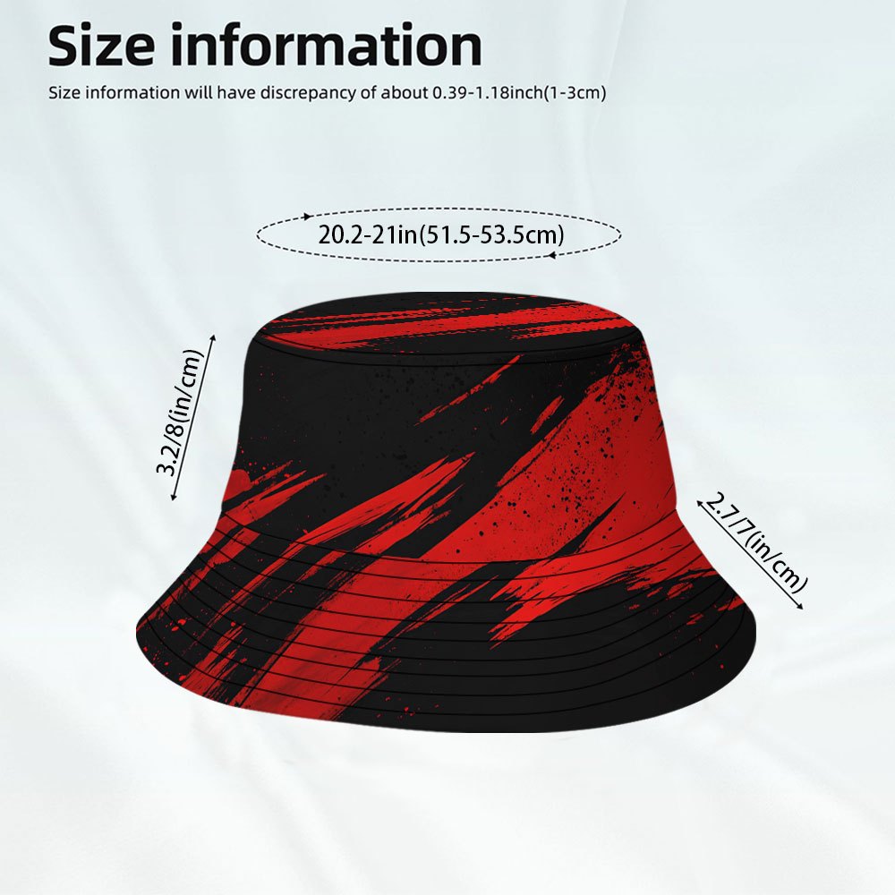 TEMU 2d Flat, 1pc Red On Fisherman Bucket Hat, Fashion- And Easy To Match, Suitable For Holiday Travel, Lounging, Picnic Dates, City Tours, Street ,