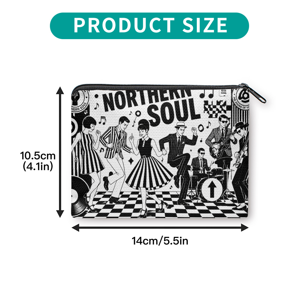 TEMU Coin Purse 1pc, Artwork Double-sided Printing Coin Purse, Zipper Closure, Small Portable Key Earphone Storage Bag, Multifunctional Handy Card