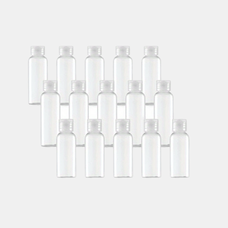 TEMU 15pcs 30ml 50ml 100ml Plastic Empty Squeeze Bottles With Flip Hand Sanitizer Bottle Small Travel Size Bottles Refillable Container For Shampoo