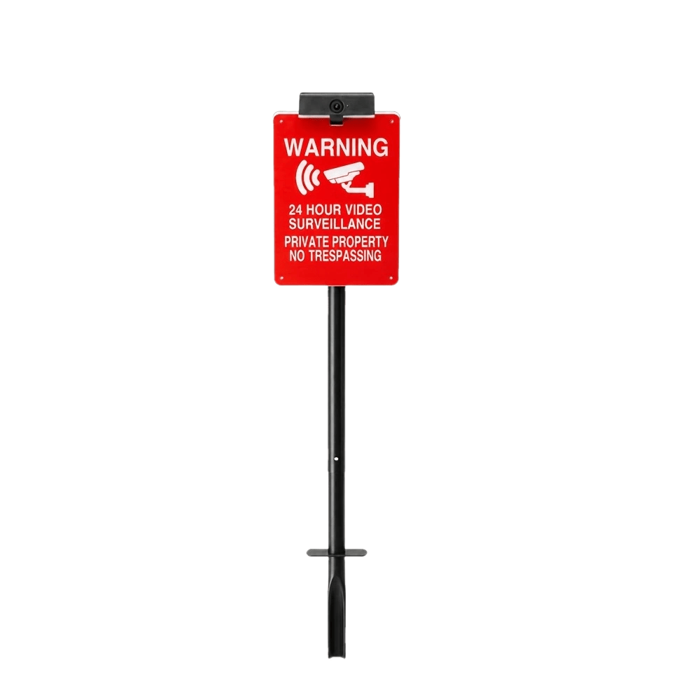 TEMU 【3d】 [3d] 1pc Solar-powered Yard Warning Sign With A Fake Camera; 3d Design To Intruders; Ip65 ; ; Suitable For Ranches, , Barns, And Outdoor