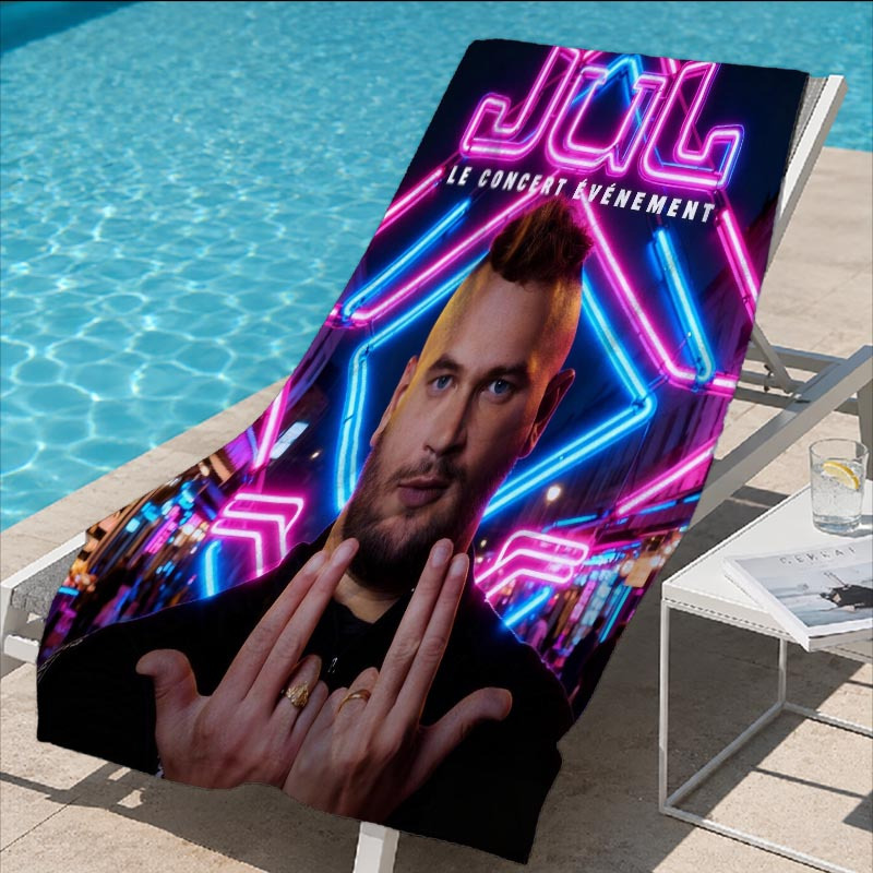 TEMU 1 serviette de plage imprimée "Jul Event", pour les au bord de, la natation, le fitness, cadeau commémoratif pour des pères, mariage avec la
