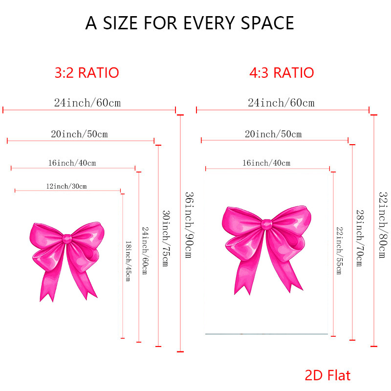 2d   bow poster vertical modern minimalist suitable for living room wall decor spring summer aesthetic unframed canvas print with bow accent vertical hanging painting for room decoration 2d flat