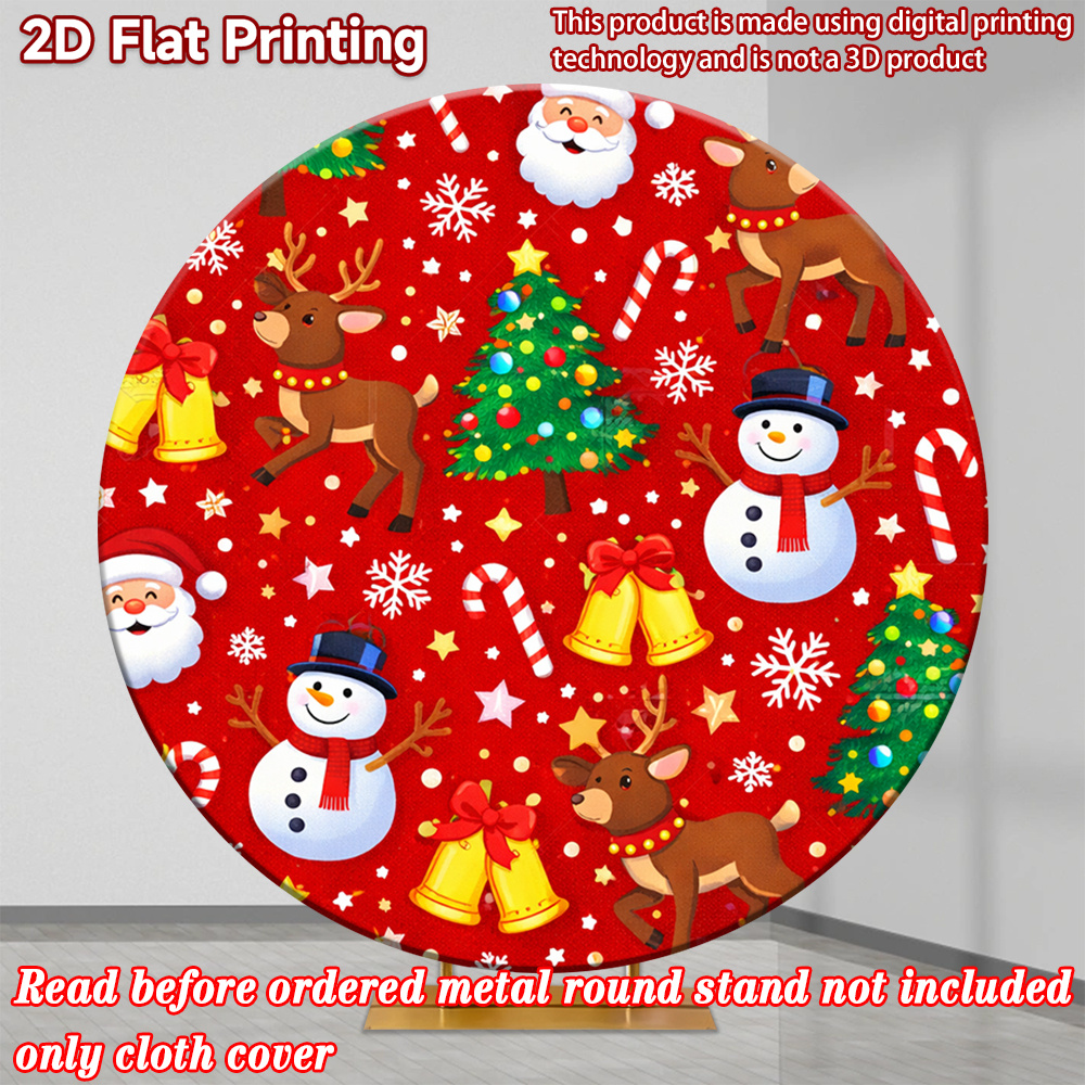품목 사진 2d 플랫, 2d 플랫 - 2d 플랫 프린팅 1개 파티 배너 탄성 원형 전시회 배경 merry christmas 크리스마스 기차와 눈사람 (선반 없음) 크리스마스 및 할로윈에 적합하여 축제 분위기의 촬영 분위기 조성