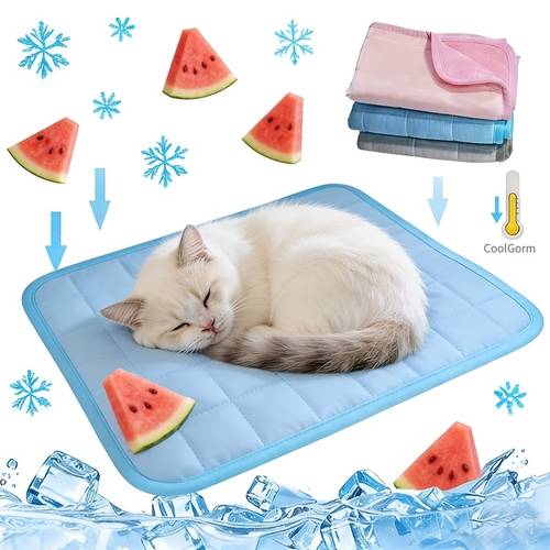 sommer kühlmatte haustier kühlmatte temperaturreduzierung eis pad katzen hunde bett pad atmungsaktive kühle kühlmatte kratzfeste schlafmatte