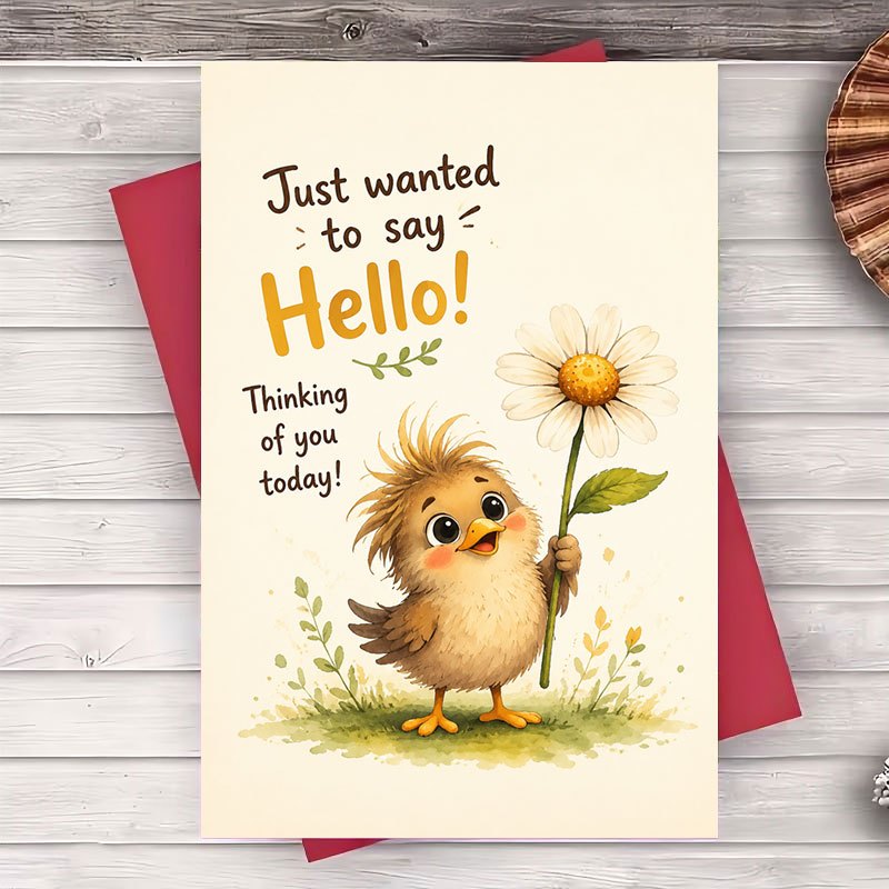 TEMU 1 Envelope And 1 Greeting Card Cute Daisy Flower Greeting Card Note For Flat Stationery For Any Occasion To Send And