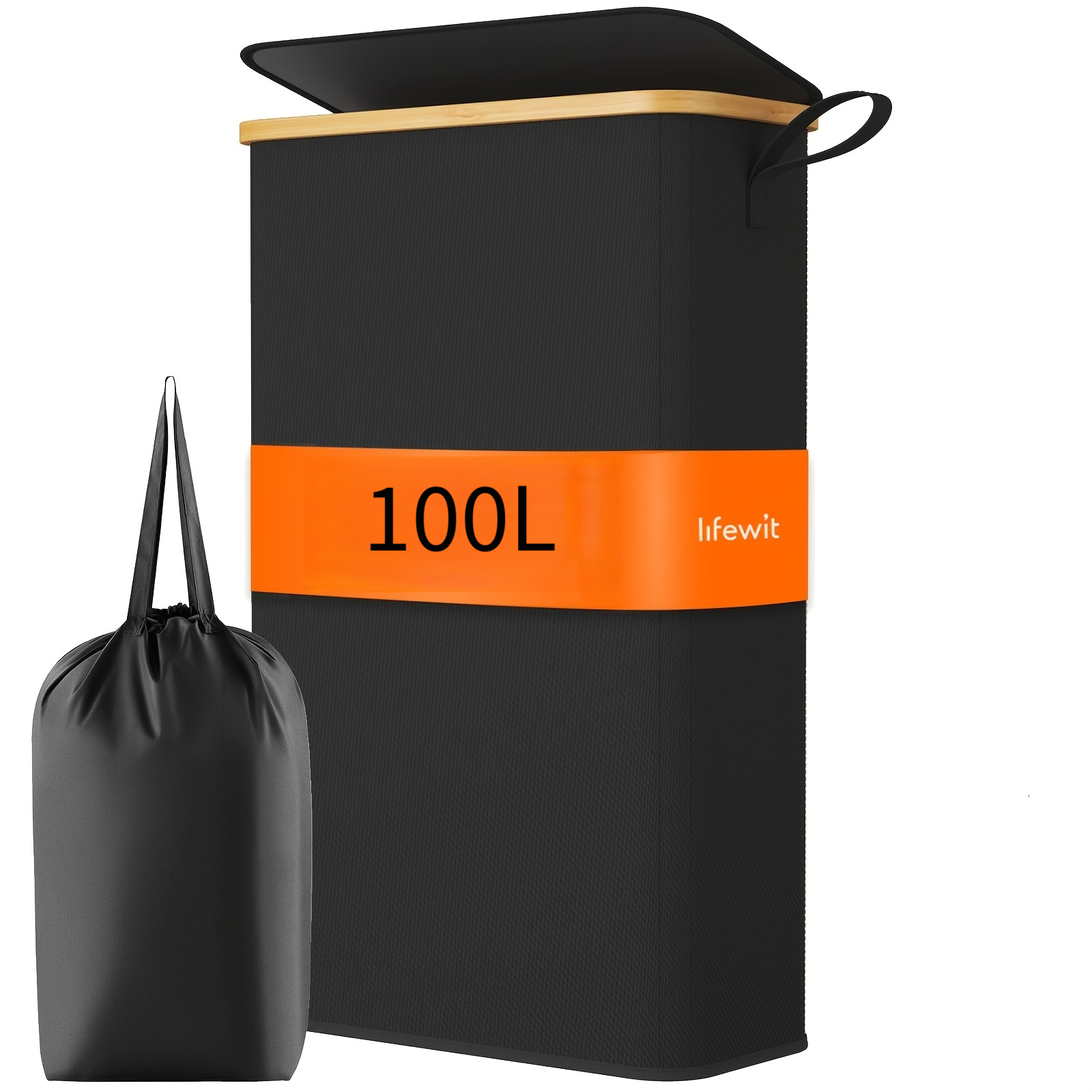 TEMU 600d Oxford Nylon Foldable Indoor Bottle Collector, Trash Can, 100l Capacity, Tear-resistant And Washable, Can Collect Approximately 35 Bottles,