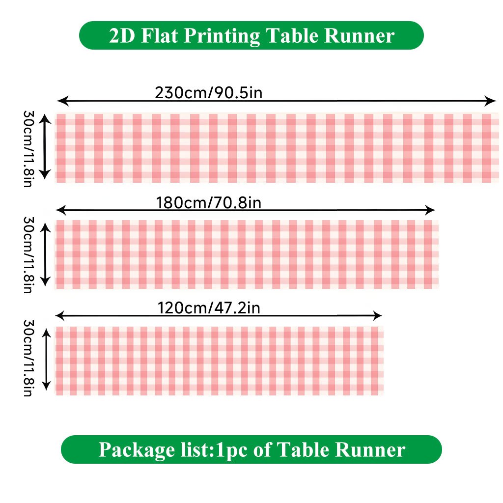 TEMU Chemin de table à impression 2D plate 1 pièce, chemin de table rectangulaire en polyester à motif à rose et blanc, convient pour les fêtes