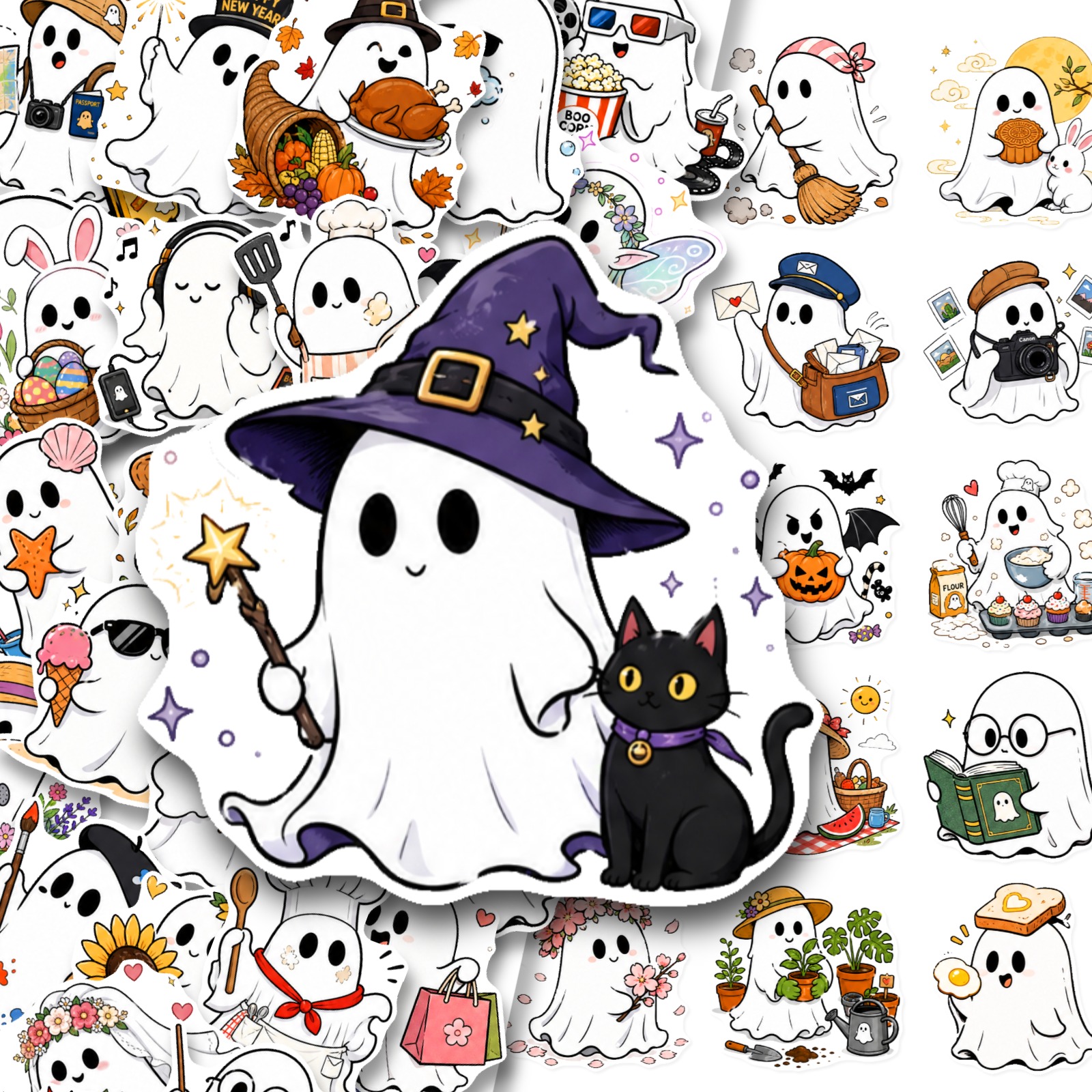 Image of With Cute Grab 50 Adorable Stickers For Journals, Laptops, And More
