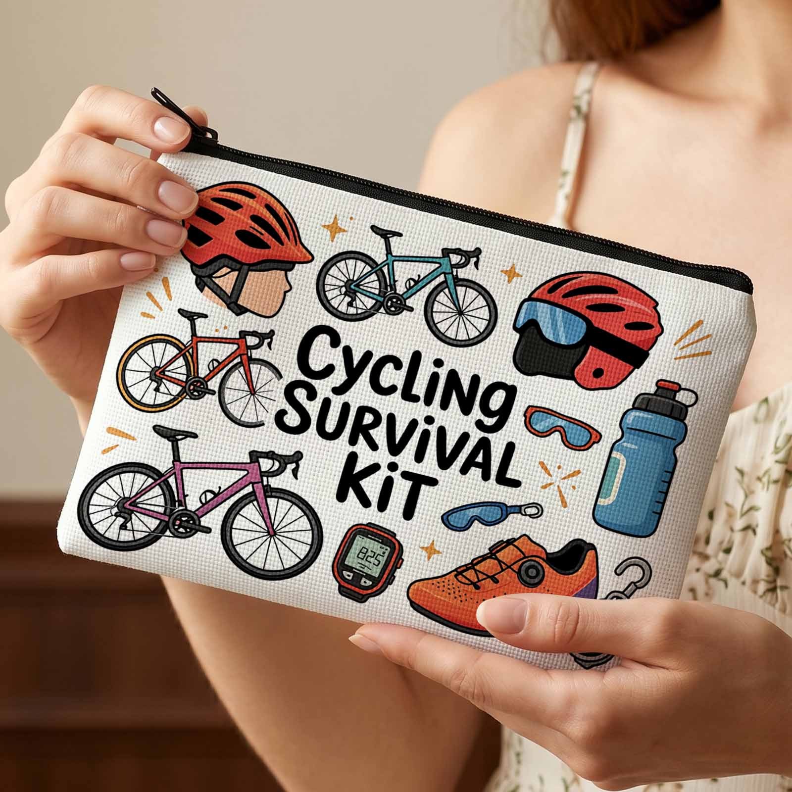 TEMU Trousse de Cosmétique 2D à impression plate, pour les cyclistes qui transportent de longues randonnées et d' air