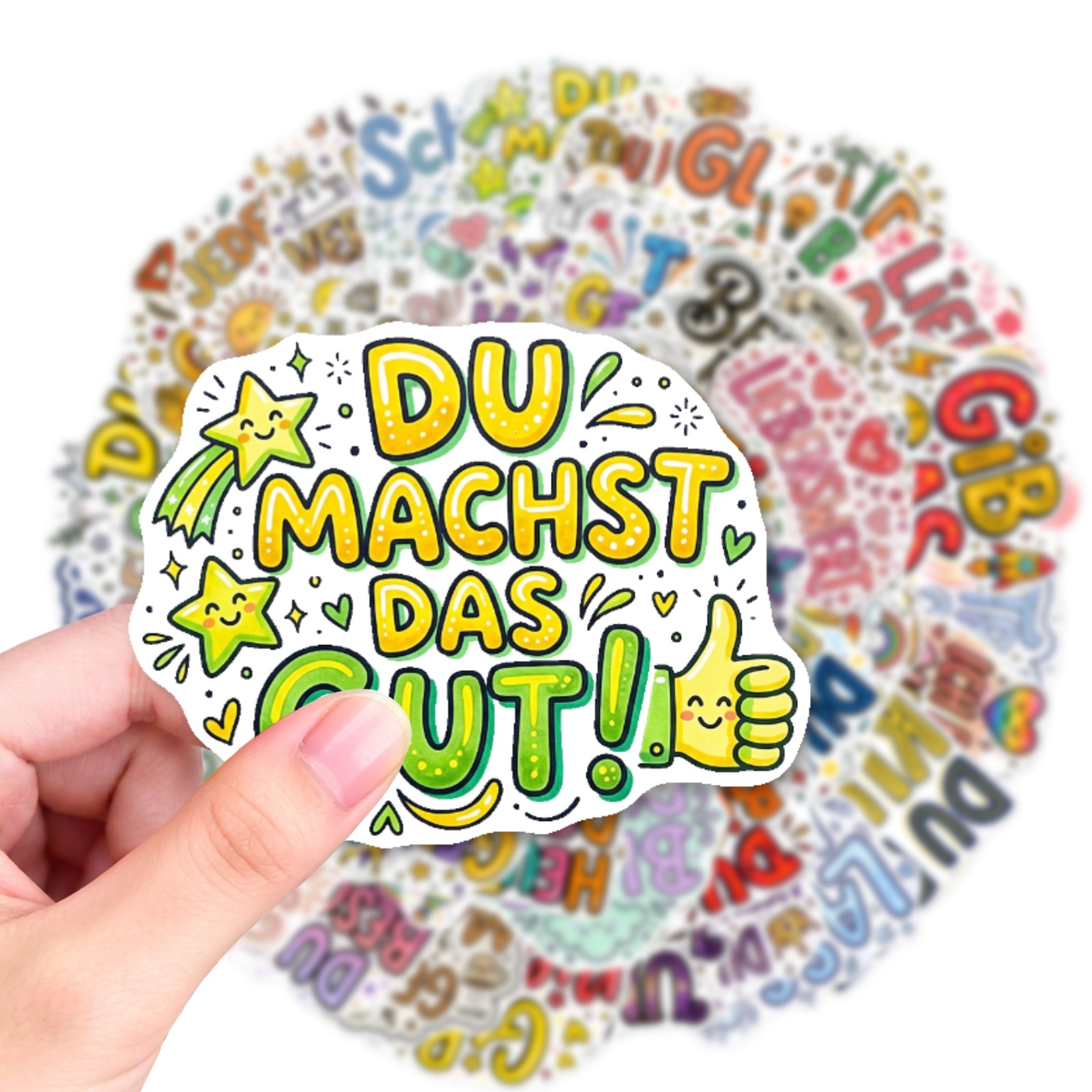 50pcs Inspirational Stickers Vivid Colorful Decorative Stickers For Laptop Notebook Water Bottle Luggage Skateboard Phone Case