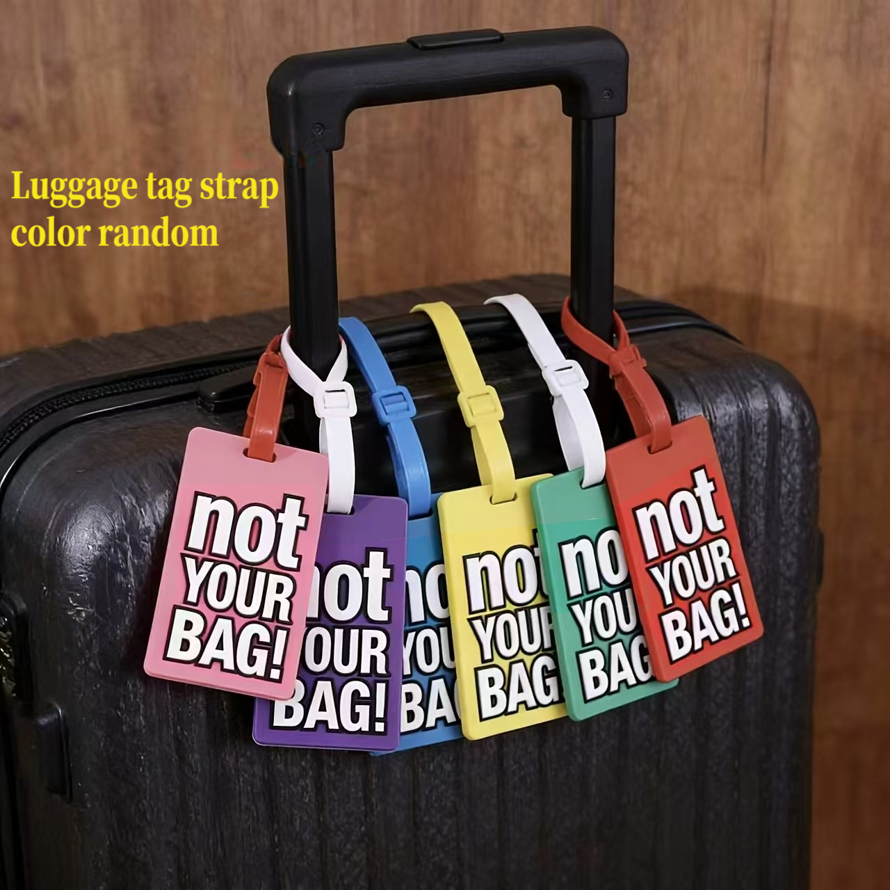 TEMU 6pcs Set Pvc Soft Luggage Tags (luggage Tag Strap Color Random) 