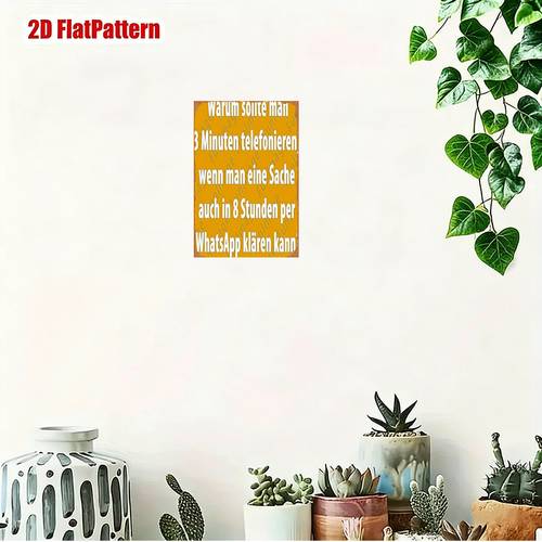 item picture 2d flat 1pc upscale retro metal wall sign 20x30cm german text why one a phone call when a in via whatsapp decor for home bar cafe garden