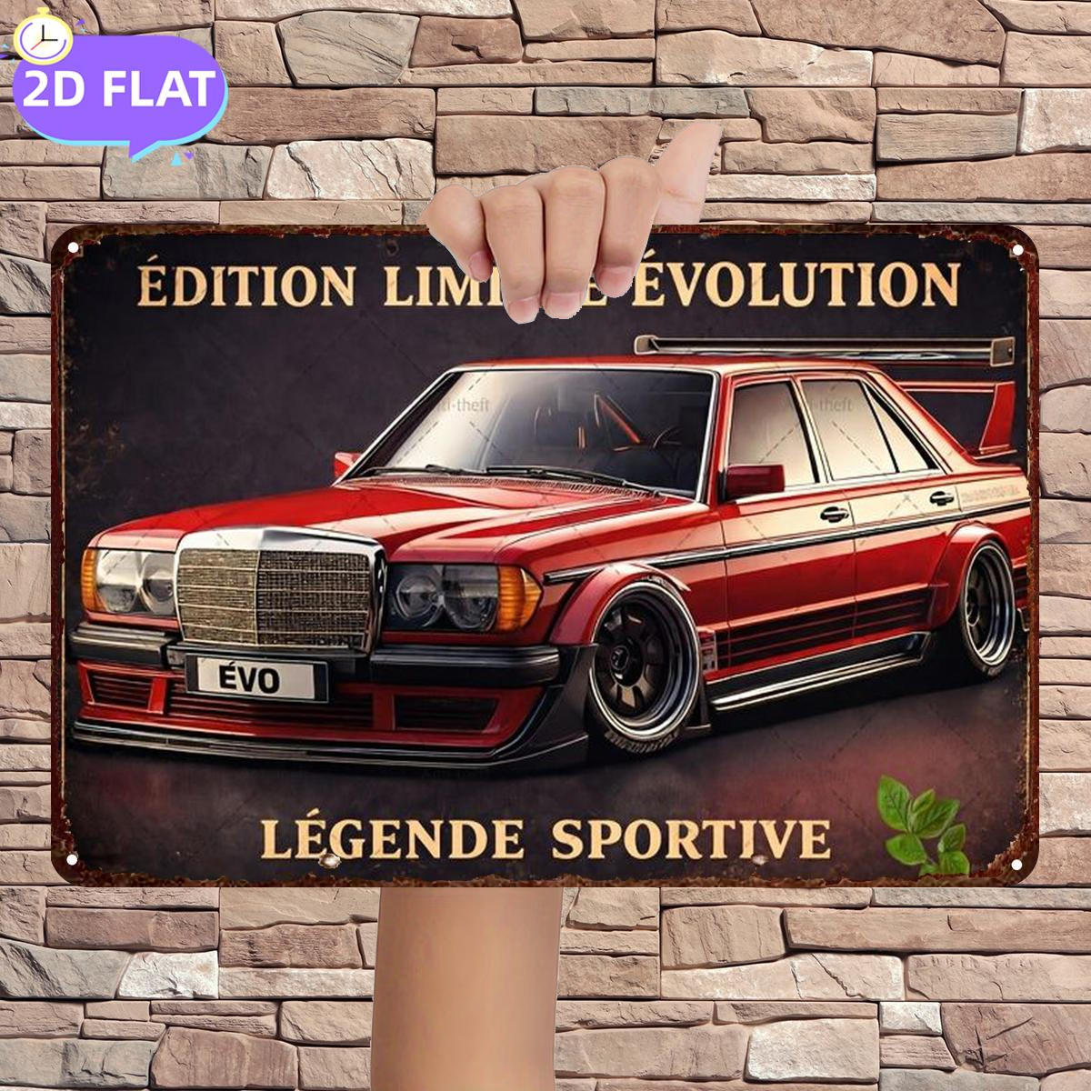 TEMU 2d Flat 1pc, Edition Evolution: Sport Legend, Metal Iron Sign, Size(8"x12"/20cm*30cm)decorative Paintings/room/restaurant/bar/door/garage Decor
