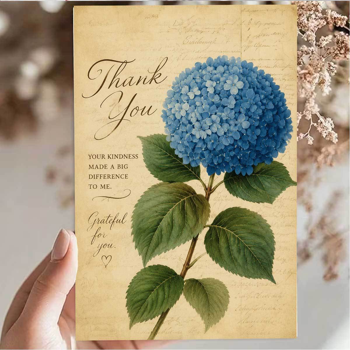 set da 1 (una   e un biglietto) elegante biglietto dauguri vintage per   del ringraziamento con  , grazie per   te  , carta da lettere vintage scritta a   con sfondo   blu,   per mentori e anziani, carta   qualità,   della   a scelta