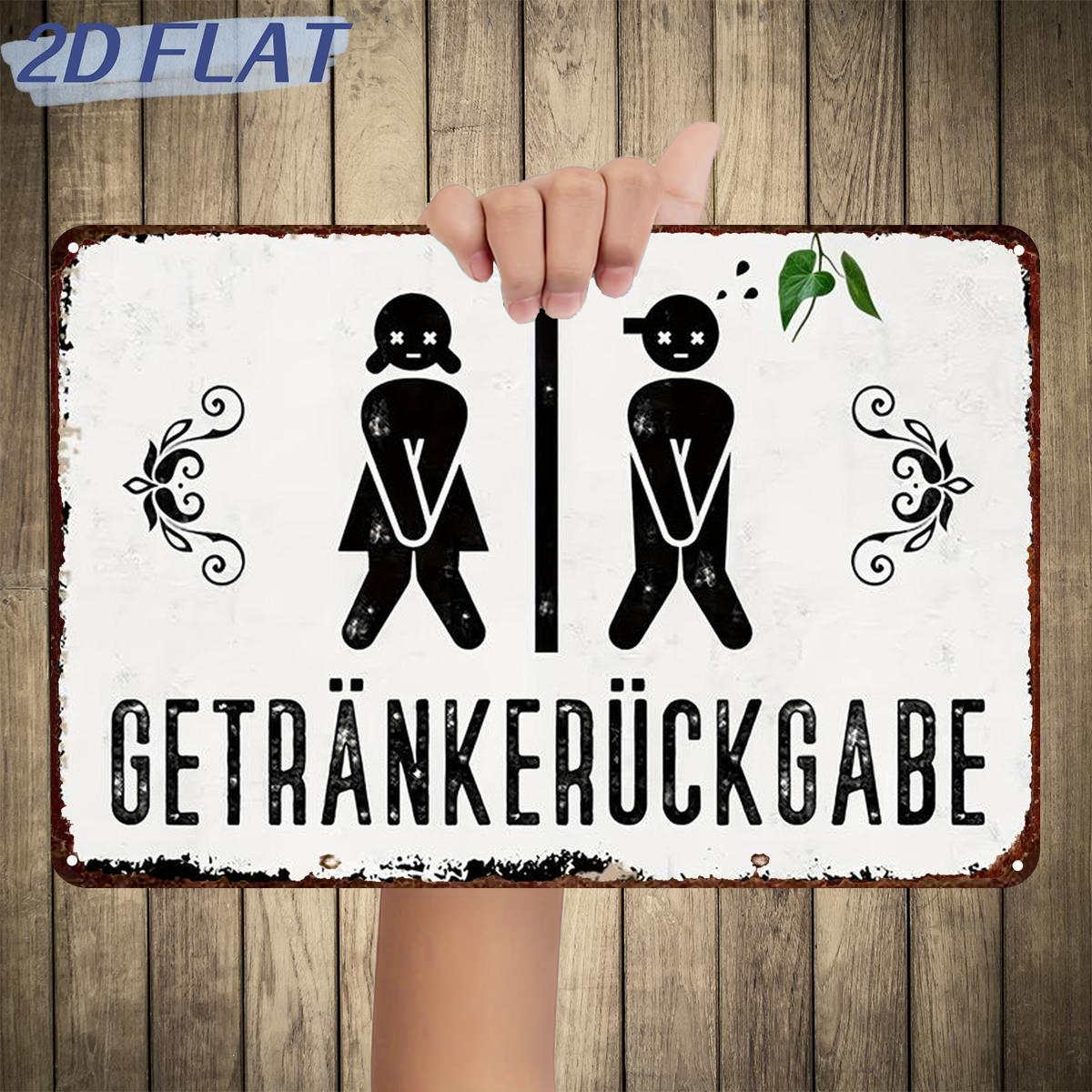 TEMU 2d Flat 1pc, Beverage Return Station, Metal Iron Sign, Size (8" X 12"/20cm X 30cm), Decorative Painting/room/restaurant/bar/door/garage Decor