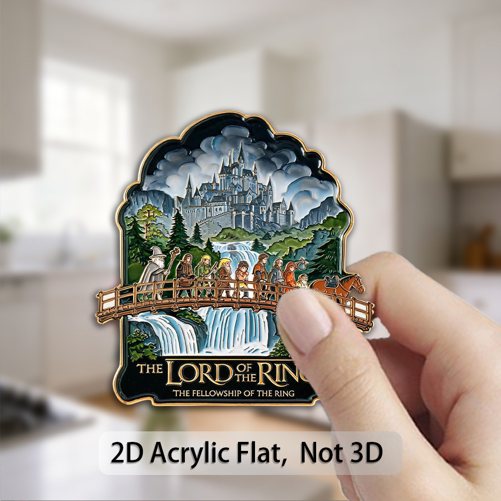 TEMU (warner Licensed) 1pc 2d Flat Acrylic Fridge Magnet, Enamel-style Scene, Magnetic Decor For Refrigerator, Locker, Whiteboard, Office And Dorm,