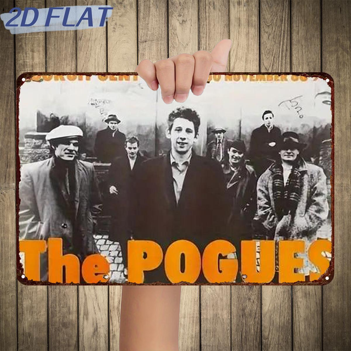 TEMU 2d Flat 1pc, : A Irish Punk Band, Metal Iron Sign, Size (8"x12"/20cm X 30cm), Decorative Painting/room/restaurant/bar/door/garage Decor