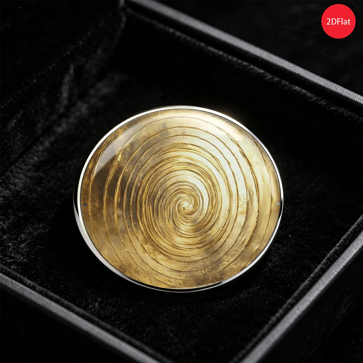 TEMU Broche en acier inoxydable à motif spiralé doré rétro vieilli, niche individuelle, motif tourbillon rond, épingle de sûreté, , domicile-travail,