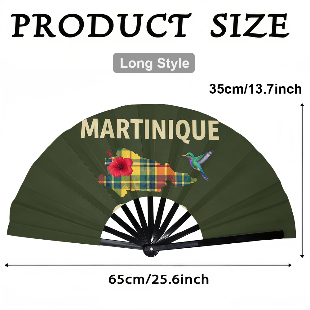 TEMU 1pc Éventail Pliant Femme, Éventail Style Martinique, Éventail Pliant Tendance, Éventail Pliant Été, Cadeau Vacances, Cadeau Anniversaire