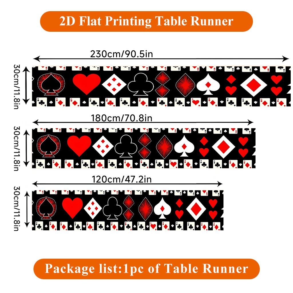 TEMU Chemin de table plat 2D, 1 pièce, motif arrangement , décoration de table à manger, convient pour les fêtes, les dîners de famille, nappe de
