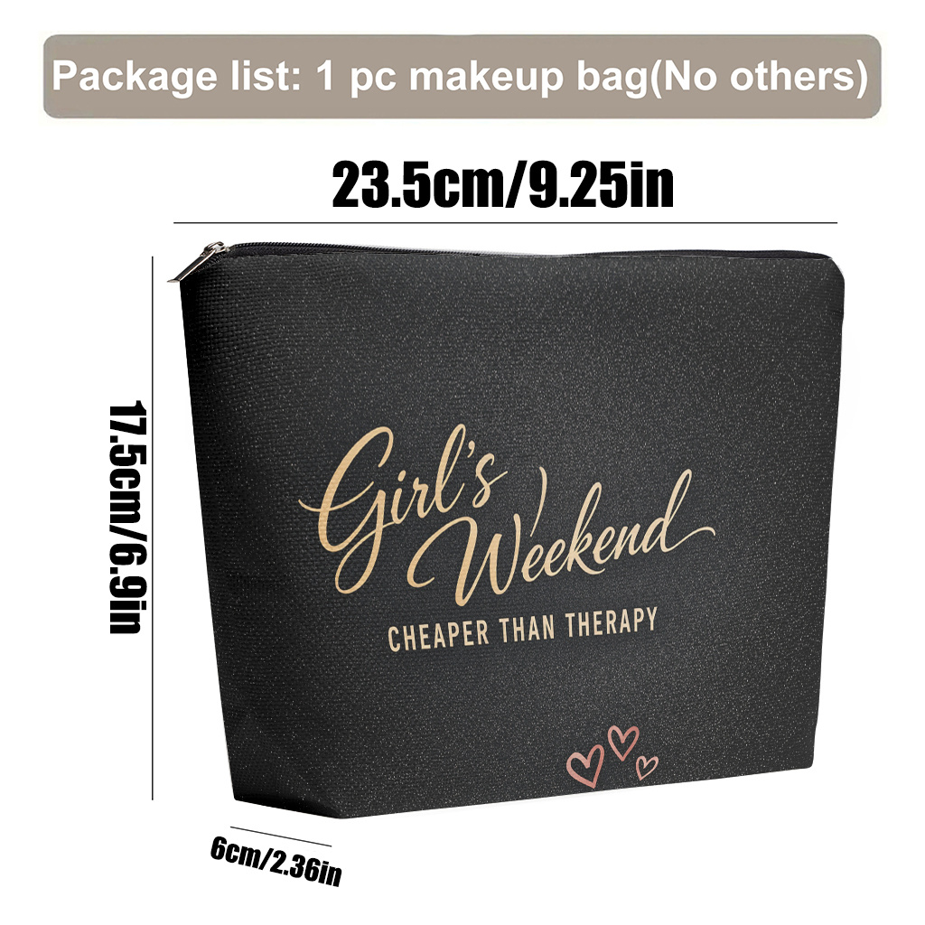 TEMU 1 Neceser de maquillaje, "Las actividades de son más baratas que ", bolso de , neceser de , estuche para lápices, bolsa de regalo, adecuado para