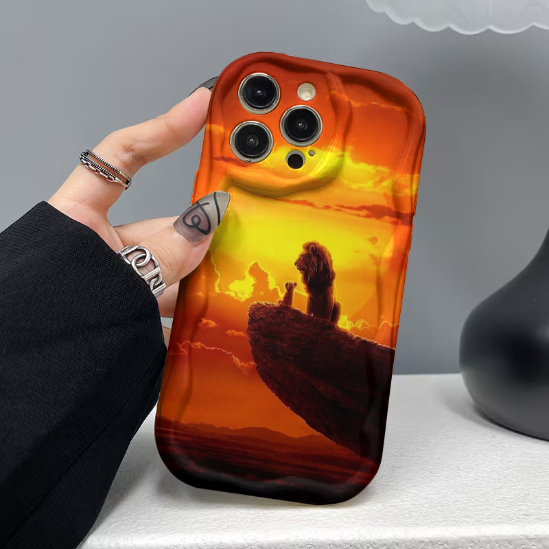 TEMU Phone Case: A Curly Wave-patterned White Phone Case Scene From 