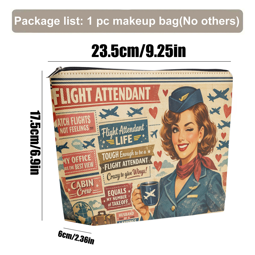 TEMU 1 Trousse de maquillage, Une vie pour les hôtesses , Pochette, Trousse de toilette, Trousse à crayons, , Convient aux mères, filles, meilleures