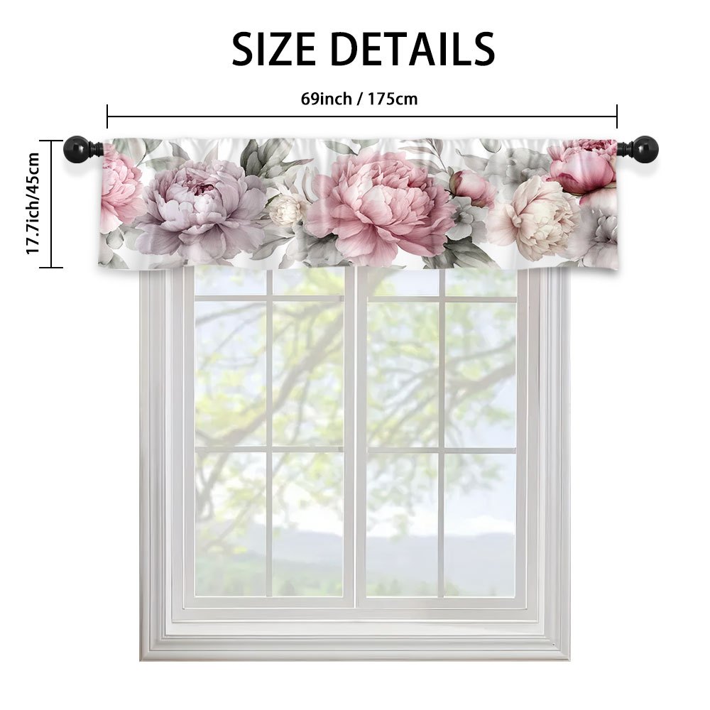 TEMU 2D Flat - 2D Flat - 1pz 2D Flat Frange Corta con Stampa a Tema con di Peonia Rosa - Una Decorativa per la Tua Cucina, Bagno e Soggiorno. per la