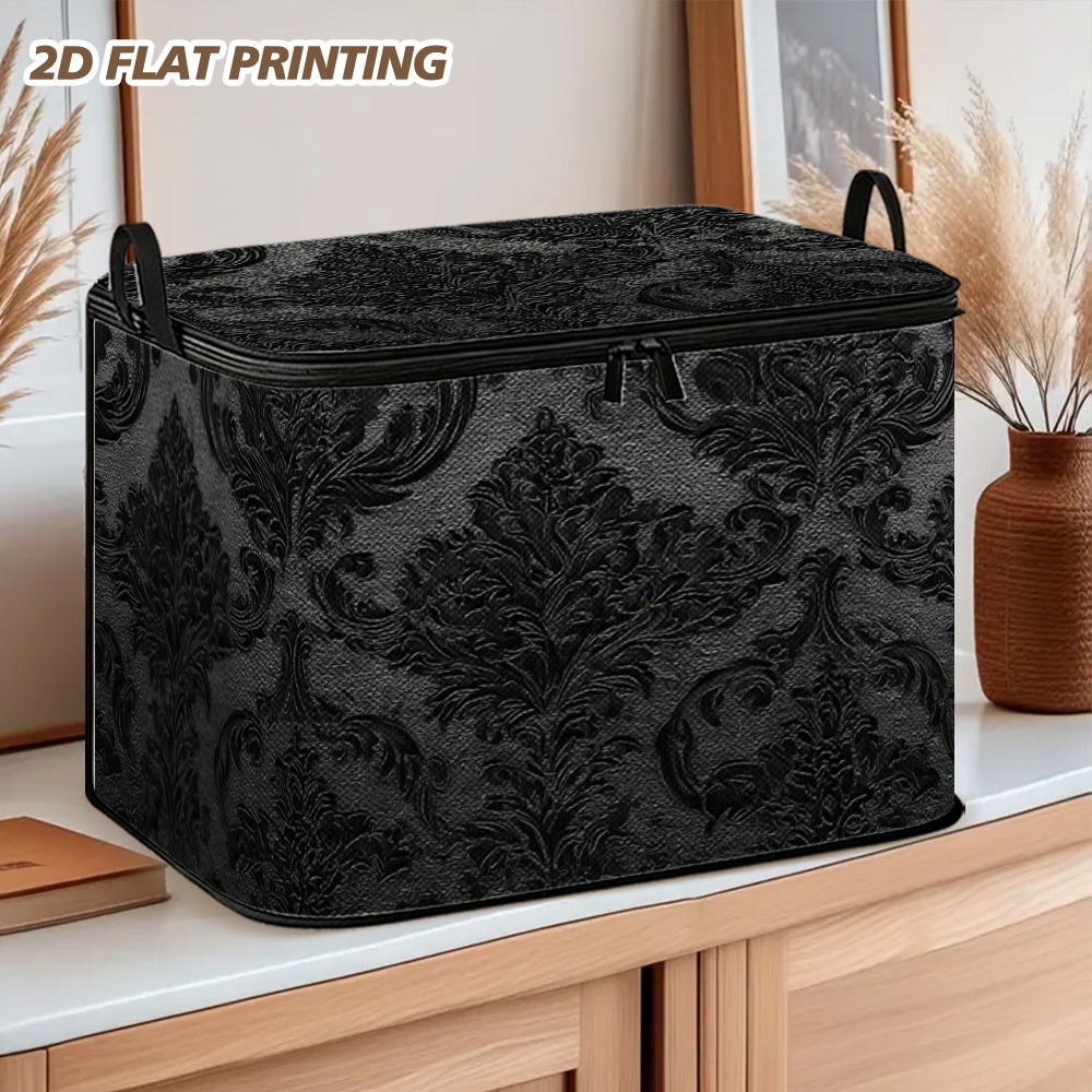 schwarze aufbewahrungsbox deckel blumen design