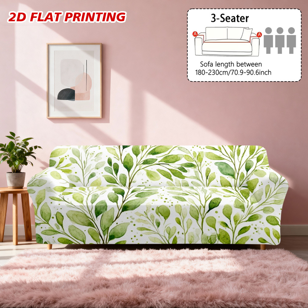TEMU 1pc 2d Flat Printed Branches Sofa Cover, Sofa Slipcover, Suitable For All Sizes From Single To Four-seater Sofas, Perfect For Penthouses, Living