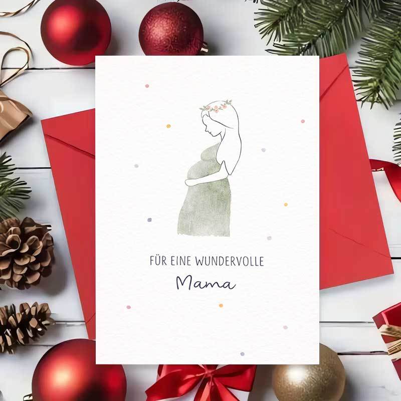 1 Elegant Shower Card For Expectant Mothers, Easy , Thoughtful Gift, Suitable For Wife/sister/friend, Party/gender Reveal/expectant Mother's Memorial, Blank Inner Page, Celebratory Gift