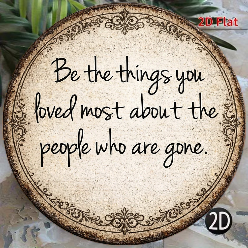 TEMU 2d Flat - 1pc 2d Flat Round Sign | Inspirational Quote Wall Art Decor For Living Room, Bedroom, Study, Office, Cafe, Bar, Restaurant, Courtyard,