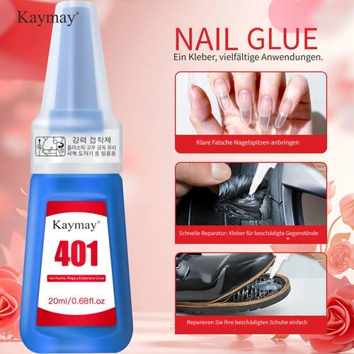 1/2/4er-Pack Super Starker, Schnelltrocknender Allzweckkleber - Sofortverklebung für Nagelverlängerungen, 3D-Schmuck, Kunststoff, Holz, Metall, Stoff und Gummi. Ideal für Schuhe, Keramik, Reparaturen und Bastelarbeiten. Klarer Klebstoff erfüllt unzählige Anforderungen