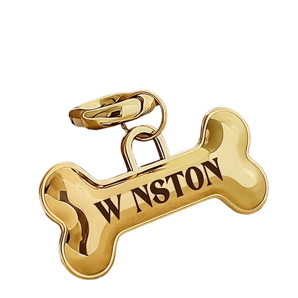 E-shop Ein personalisierter, graviertes 3D-Knochen-förmiges Hunde-ID-Tag, personalisiertes Haustier-ID-Etikett, Hunde-Halsband, hergestellt aus einer