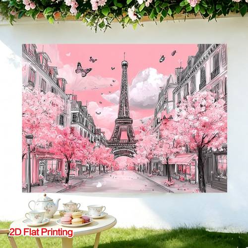 2d plat, 1 bucată turnul eiffel paris - francez de primăvară parisian, potrivit pentru decor acasă, grădină, studio foto nuntă, petrecere în aer și cadouri de sărbători, pentru ședințe foto e, 2d plat
