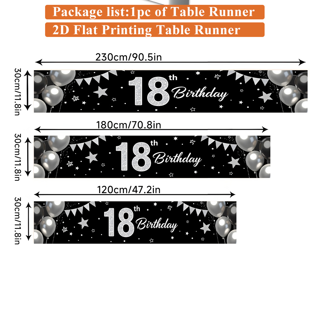 TEMU Nappe de Table Imprimée 2D 1pc, Nappe Rectangulaire en Polyester pour d'Anniversaire, Drapeau de Table pour Réception, Décoration de Bureau pour