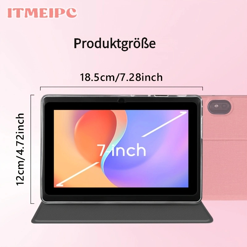   7 zoll   14 tablet, 4gb (2gb + 2gb erweiterung)  , 32gb rom,  -core prozessor, 3500mah akku, ips bildschirm, dual-kamera, wlan, type-c aufladung, mit pink hülle,   vorheizung, tablet, pad, tablet, pad