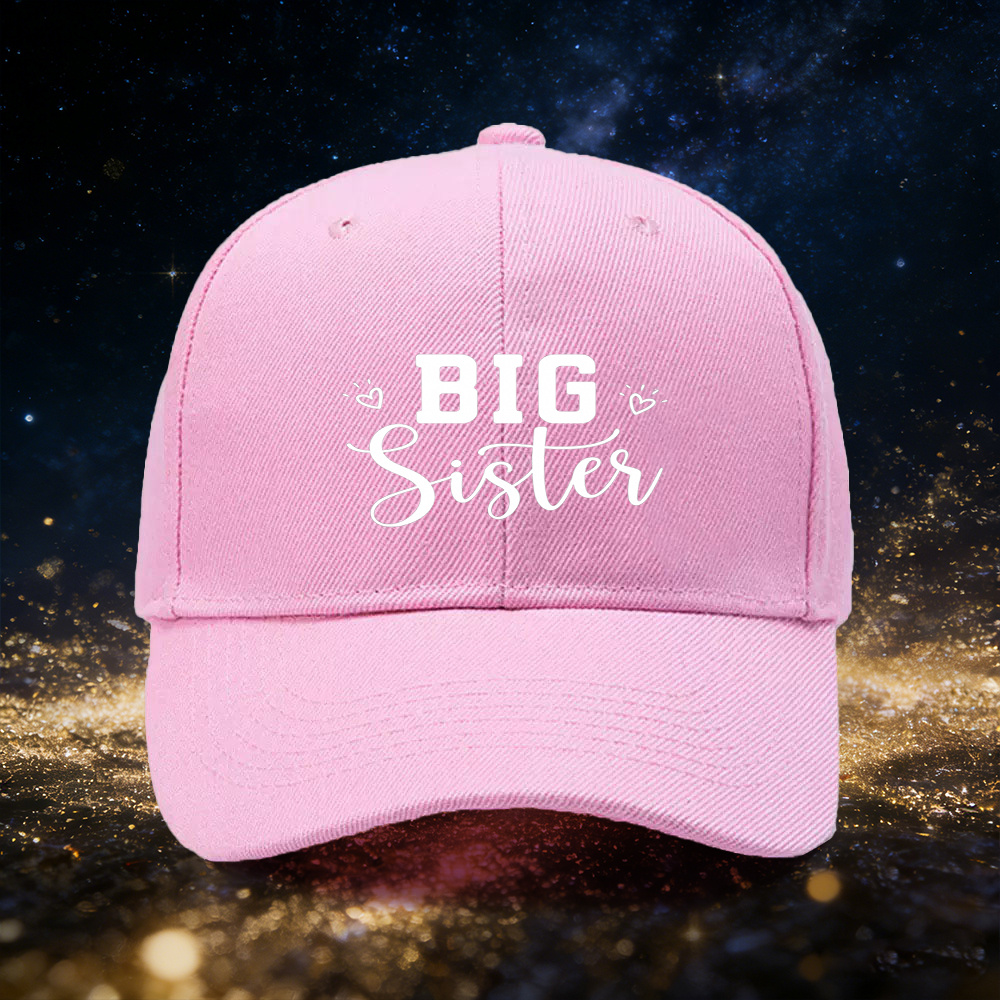 TEMU 1pc, Adjustable Mao Baseball Cap About "sisters", Lightweight Printed Women's Hat, "big Sister" Men's Trendy Hat, Ideal Gift For Weddings,
