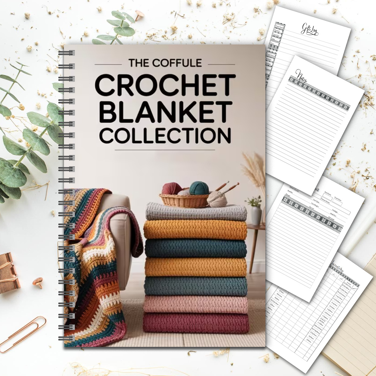 TEMU Beginner Crochet Spiral Notebooks, Learn Basic Stitches, Spiral Bound Portable Journal For Knitting And Crochet Lovers, Yarn Log Book To Track