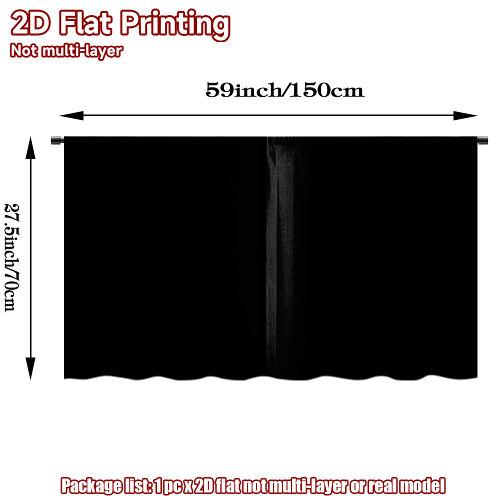TEMU 2D Plat, 2D Plat Kort Gordijn, , Minimalistisch Ontwerppatroon Kastdecor, Chique Hedendaagse Tafelrok, Feestelijke Decoraties/Cadeaus, Polyester