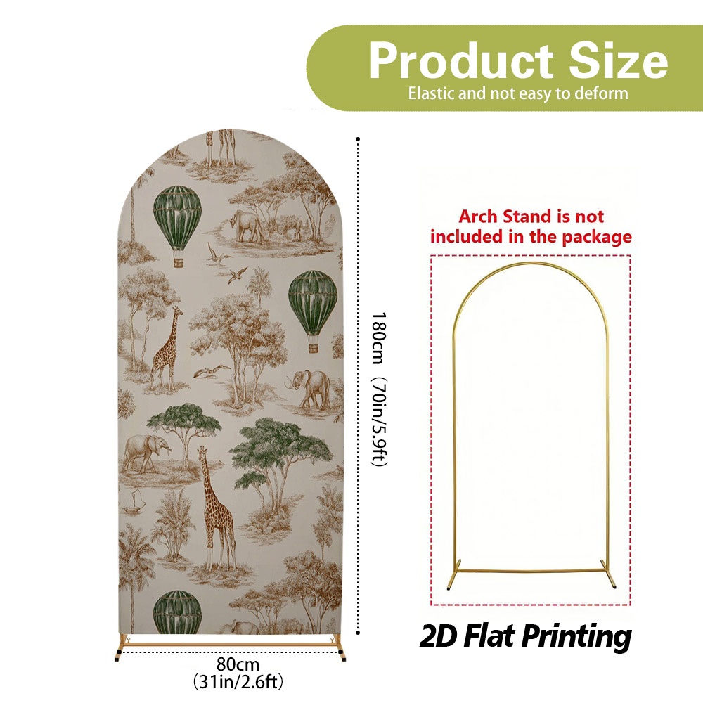 TEMU 1pc Animals Arch Backdrop Cover | Polyester, & Reusable, Great For Birthday Celebrations, Photography & Anniversaries, Outdoor Holiday Decor,