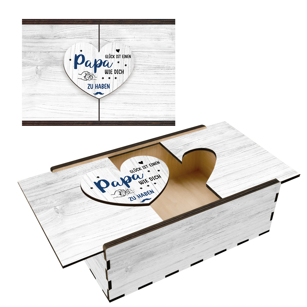 Image of 1pc Wooden Gift Box And Clothing Box, Having A Dad , Suitable As A Holiday/birthday Gift For Family/ /lovers On Christmas/valentine's Day/easter/father's Day/mother's Day, Home Decoration.