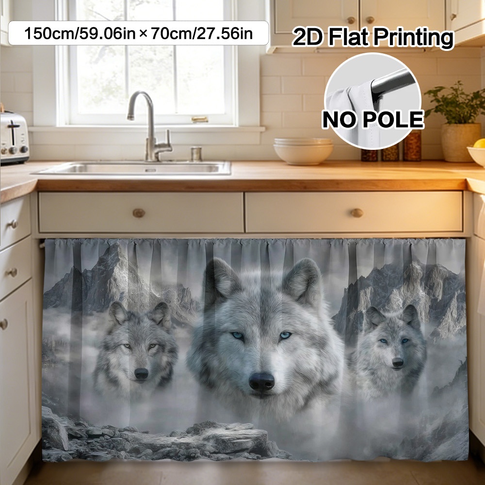 TEMU Rideau et Décoration de Placard 1 pièce dans , Plat 2D - Polyester Facile à Nettoyer, à Passe-Tringle pour Installation Facile, Placard de Salle